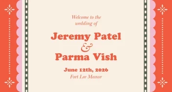 Bold Retro Wedding Banner