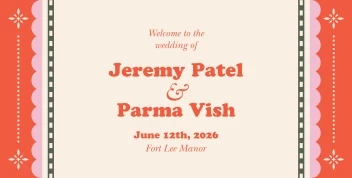 Bold Retro Wedding Banner