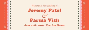 Bold Retro Wedding Banner