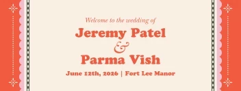 Bold Retro Wedding Banner