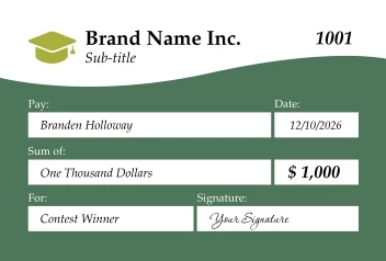 Colorful Winner Check