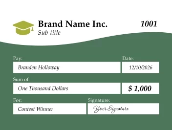 Colorful Winner Check