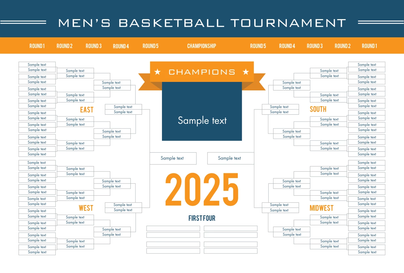 Men's Basketball Tournament Bracket