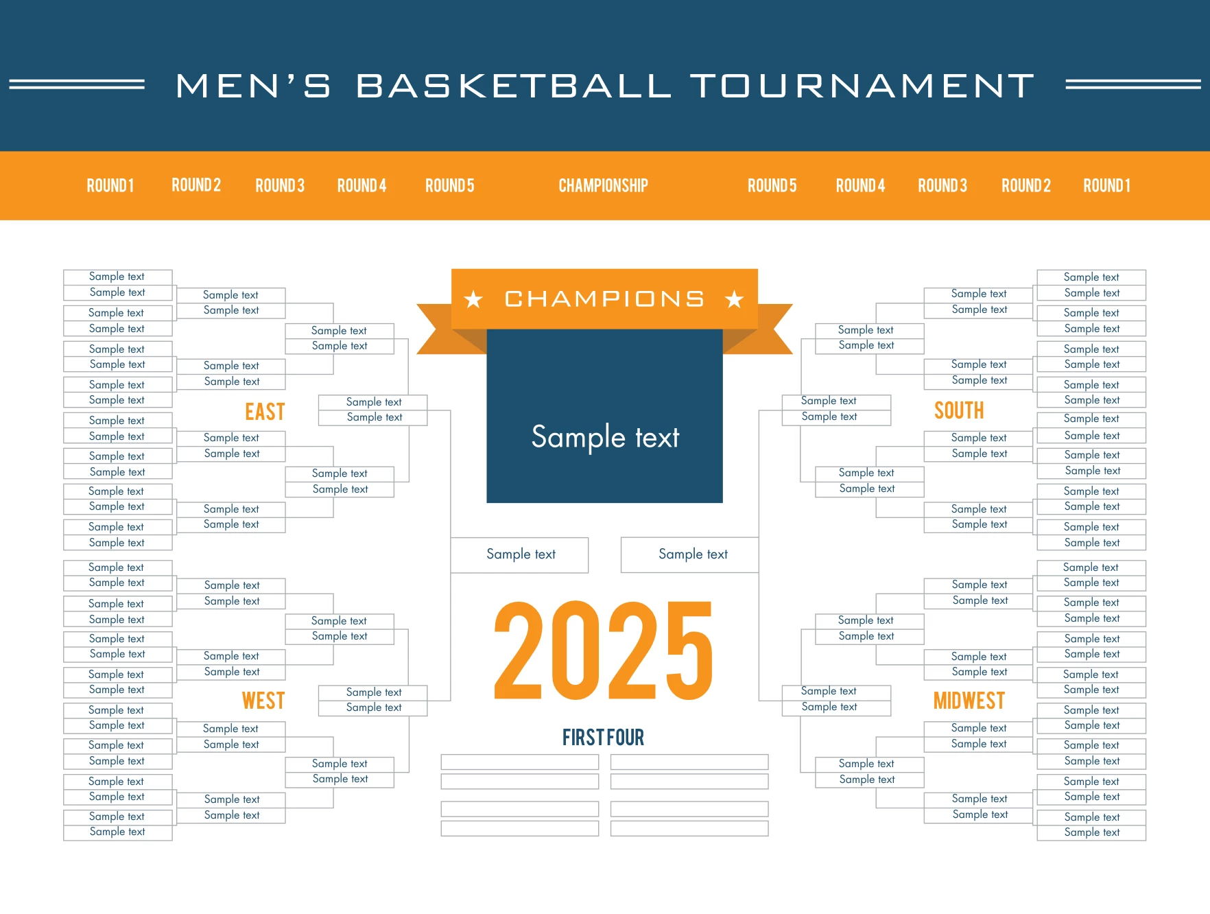 Men's Basketball Tournament Bracket