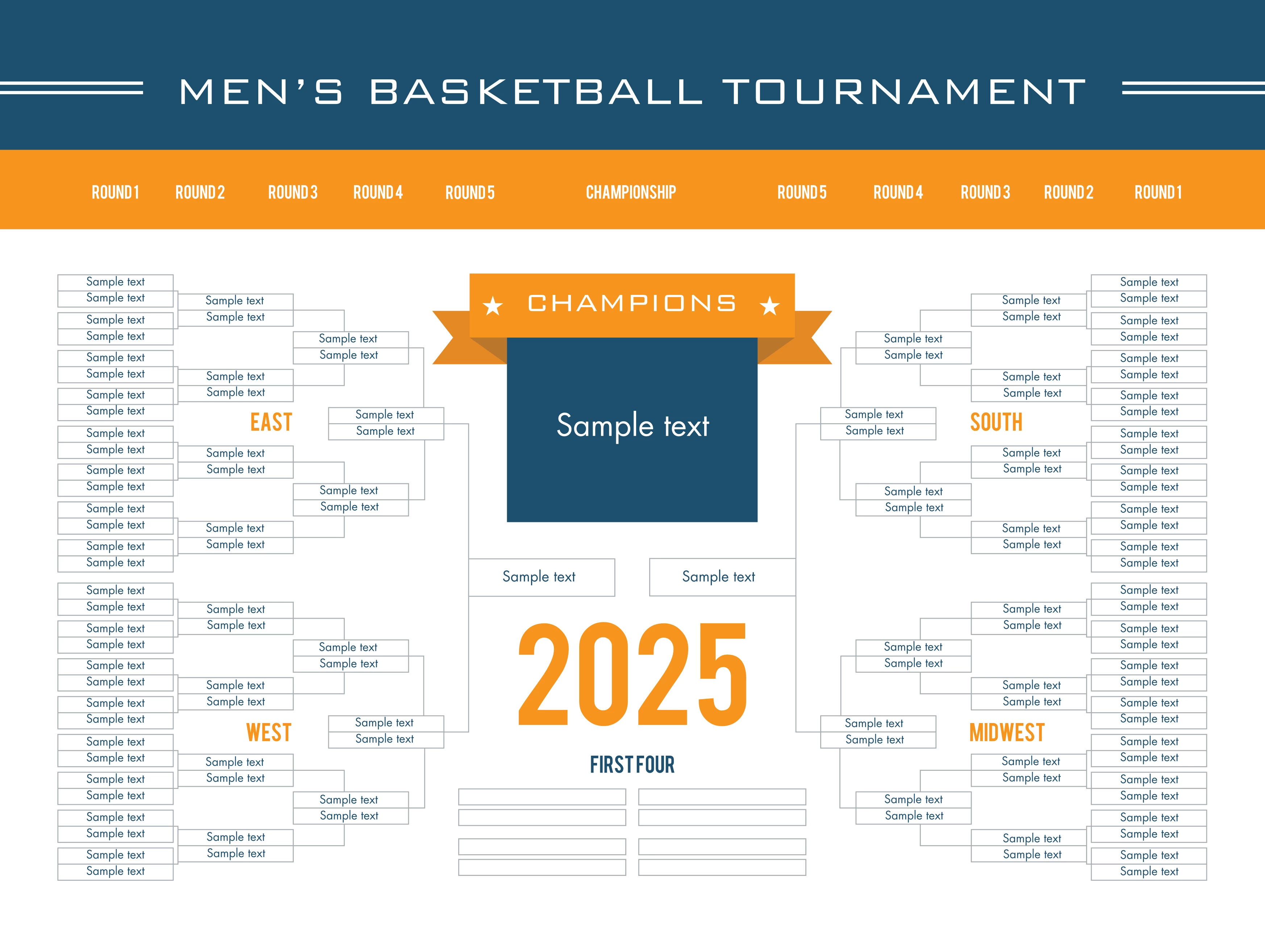 Men's Basketball Tournament Bracket