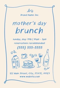 Mother's Day Brunch Illustrations