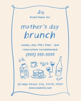 Mother's Day Brunch Illustrations