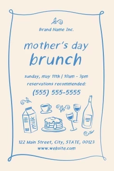 Mother's Day Brunch Illustrations
