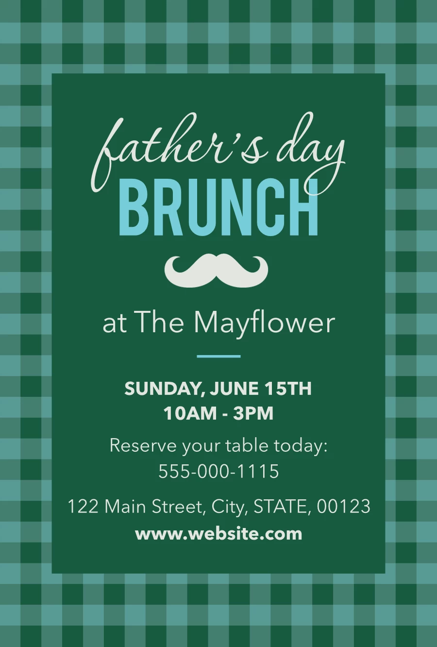 Father's Day Brunch Gingham