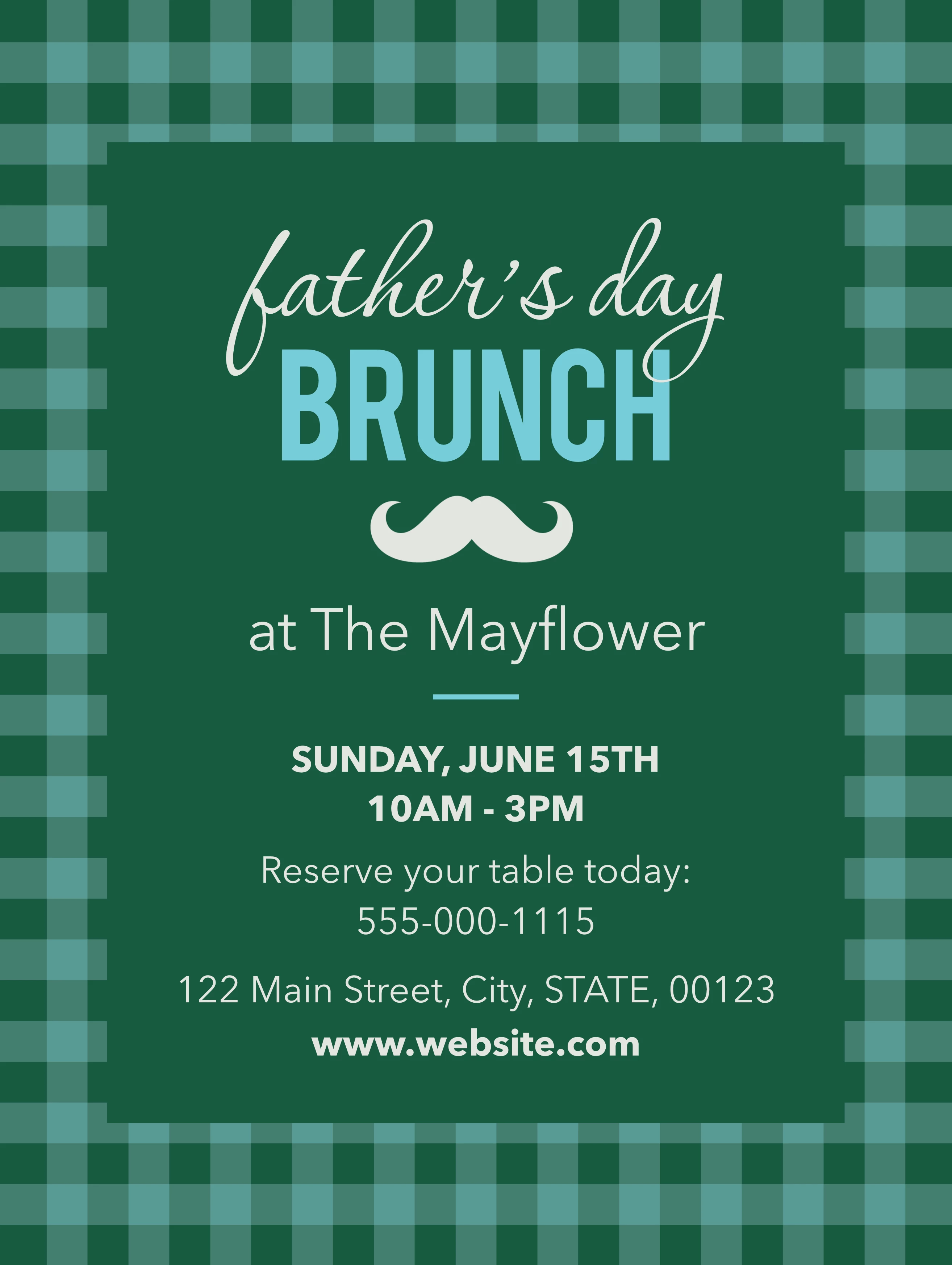 Father's Day Brunch Gingham