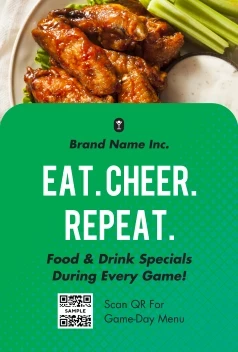 Bright Gradient Soccer Menu