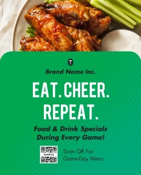 Bright Gradient Soccer Menu