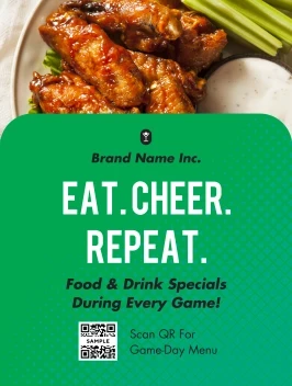 Bright Gradient Soccer Menu