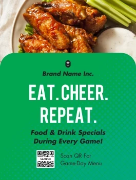 Bright Gradient Soccer Menu