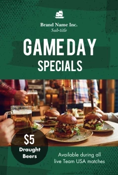 Game Day Distressed Menu