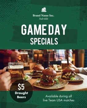 Game Day Distressed Menu