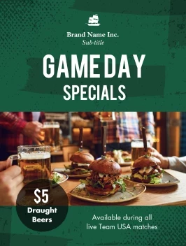 Game Day Distressed Menu