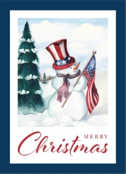 Christmas Patriotic Snowman