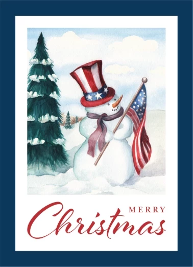 Christmas Patriotic Snowman