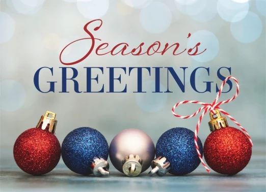 Season's Greetings Patriotic Ornaments