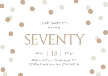 Classic Birthday Confetti Invitation