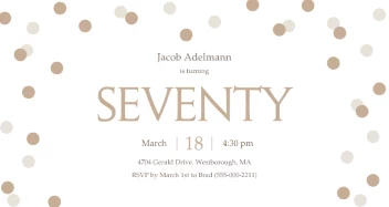 Classic Birthday Confetti Invitation