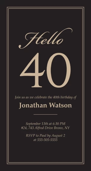 Minimal and Modern Elegant Birthday