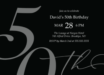 Modern 50th Birthday Invitation