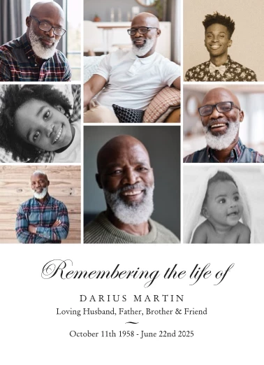 Elegant Collage Memorial
