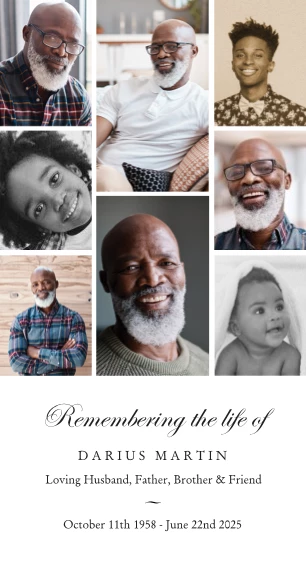 Elegant Collage Memorial