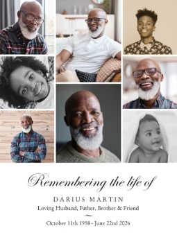 Elegant Collage Memorial