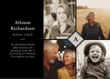 Monogram Memorial Collage