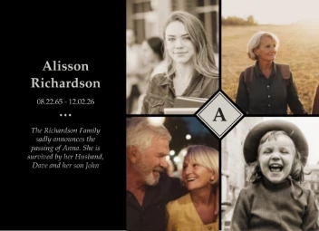 Monogram Memorial Collage