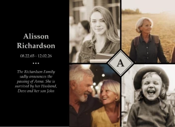 Monogram Memorial Collage