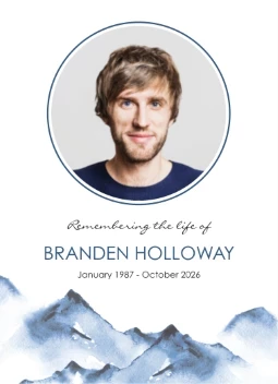 Watercolor Mountains Memorial