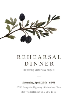 Delicate Leaves Invitation