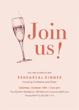 Join Us Rehearsal Invitation