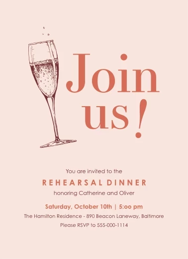 Join Us Rehearsal Invitation