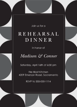 Modern Pattern Dinner Invitation