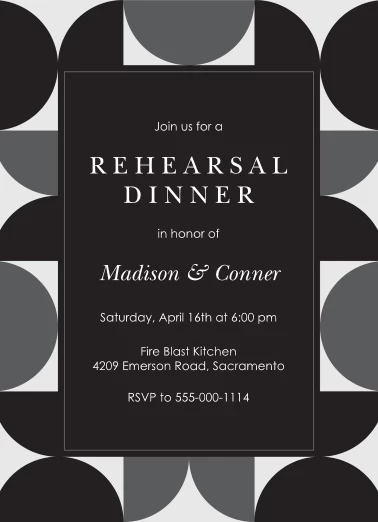 Modern Pattern Dinner Invitation