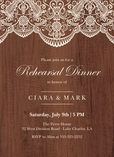 Rustic Lace Invitation
