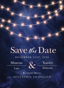 Night Lights Save the Date