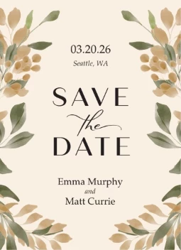 Soft Floral Save the Date