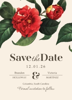 Vintage Rose Wedding Date