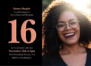 Big Sixteen Invitation