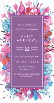 Floral Sixteen Birthday