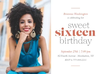 Modern Sixteen Invitation