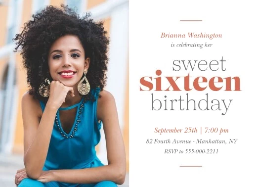 Modern Sixteen Invitation