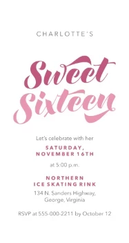 Scripted Sixteen Invitation