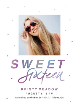 Sweet Sixteen Hologram Palms